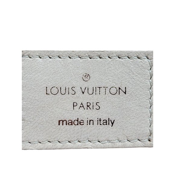 Louis Vuitton White Leather Sac Riveting Bag - Dust Bag + Lock & Key + COA - Picture 7 of 16
